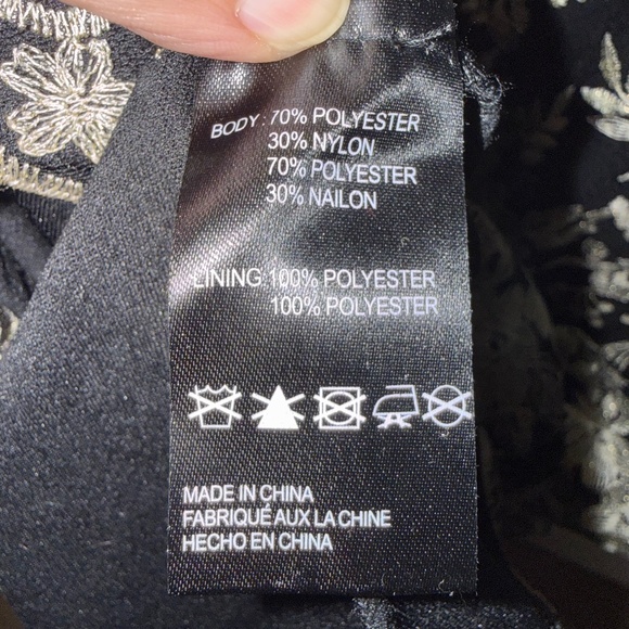 Anthropologie BHLDN Betsy Dress Black Cream Lace Maxi Gown Size 10 - Picture 14 of 15